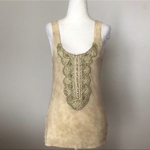 Free People beaded embellished tank top